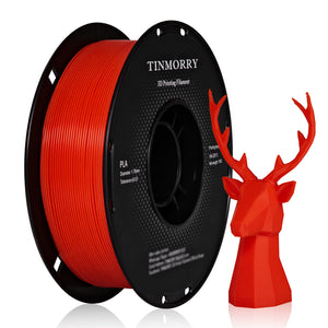 TINMORRY PLA Filament 1.75mm 1kg for 3D Printer, 1 Spool, Red