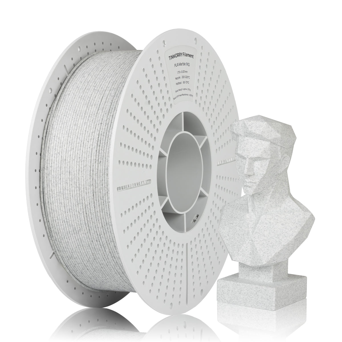 Marble PLA 3D Printer Filament 1.75mm, 1 KG, Granite