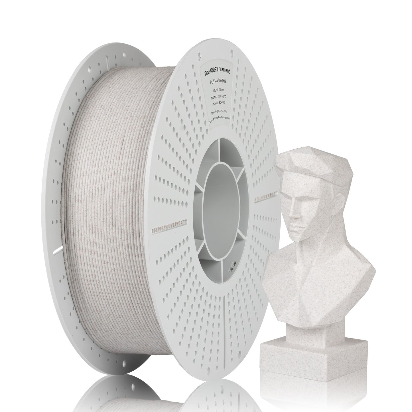 Marble PLA 3D Printer Filament 1.75mm, 1 KG, Light Brown