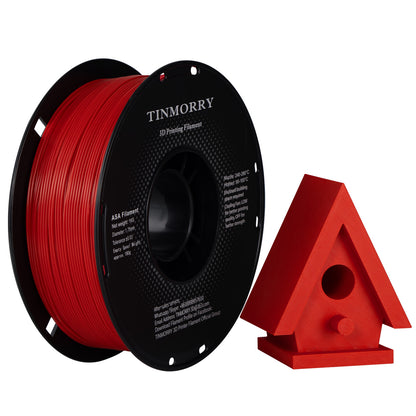 ASA 3D Printer Filament 1.75mm, 1 KG, Red