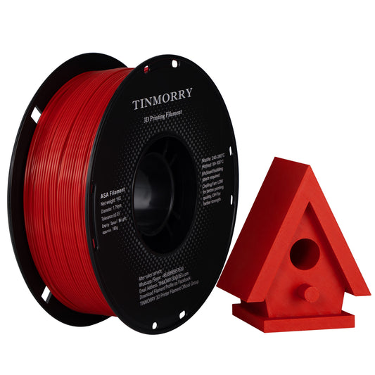 ASA 3D Printer Filament 1.75mm, 1 KG, Red