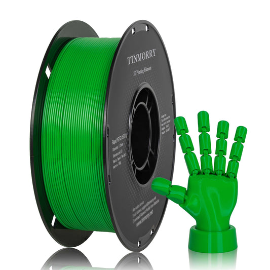 TINMORRY PETG-Filament 1,75 mm, Rapid PETG-Eco 3D-Druckfilament, kompatibel mit Bambu Lab/Creality K1C / FLASHFORGE Adventurer 5M FDM 3D-Drucker, 1 kg 1 Spule, Dunkelgrün 