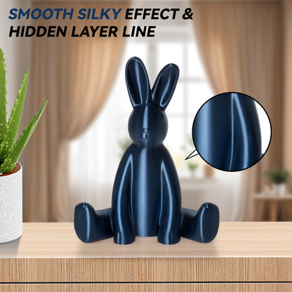 TINMORRY Silk PLA Filament 1.75mm, Glänzendes PLA 3D Drucker Filament, 1 KG 1 Spule, Silk Teal Blau