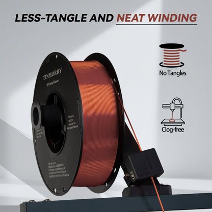 Silk PLA 3D Printer Filament 1.75mm, 1 KG, Silk Copper