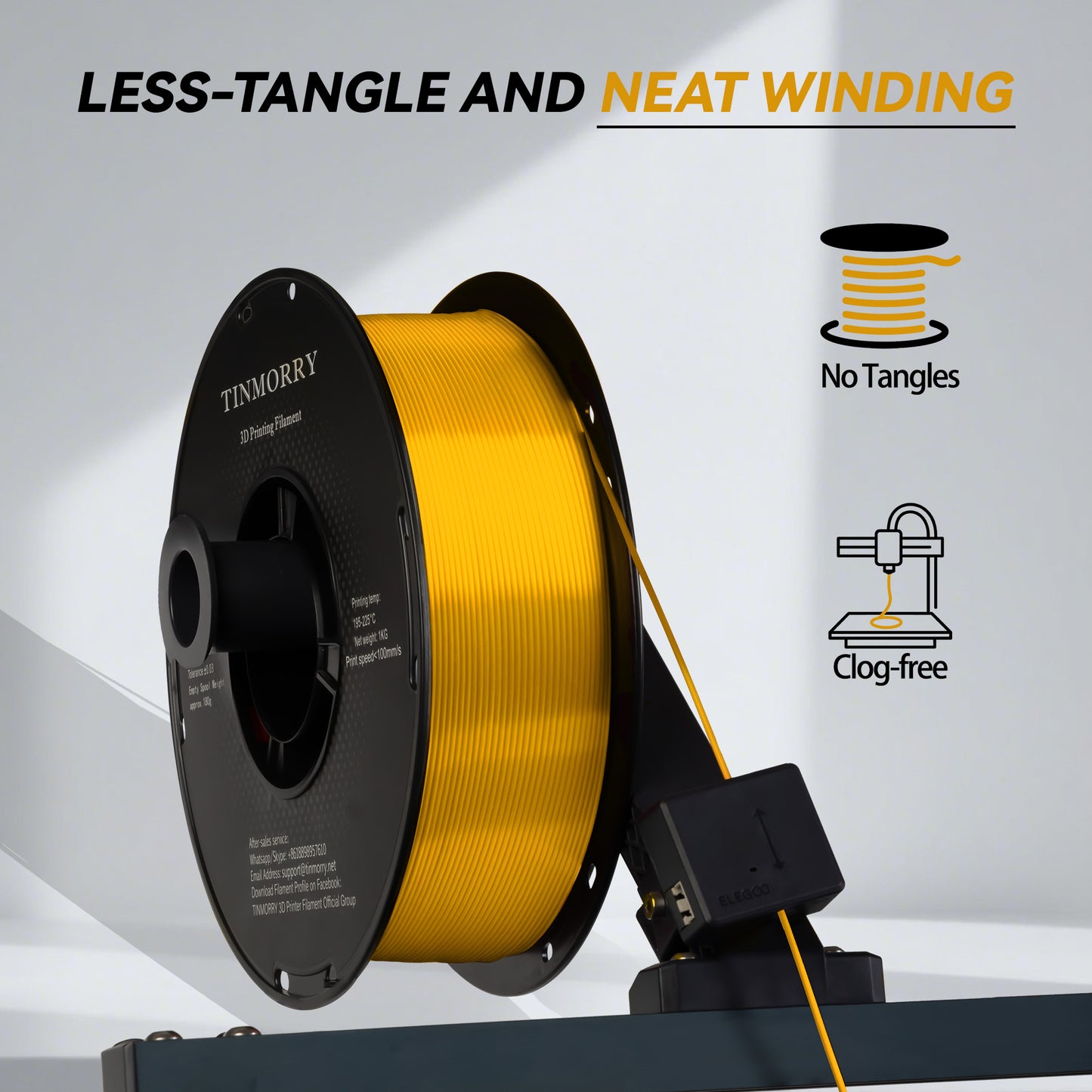 Silk PLA 3D Printer Filament 1.75mm, 1 KG, Silk Gold