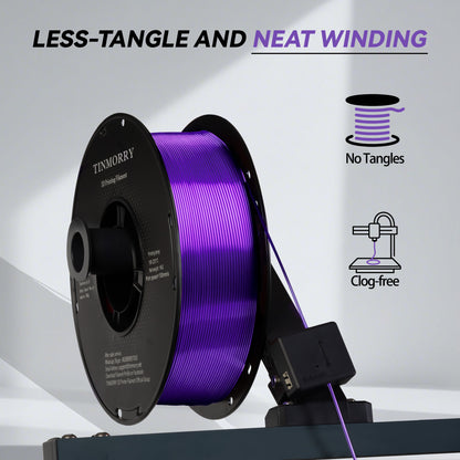 Silk PLA 3D Printer Filament 1.75mm, 1 KG, Silk Purple