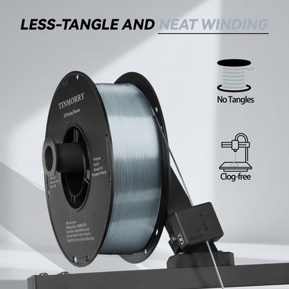 Silk PLA 3D Printer Filament 1.75mm, 1 KG, Silk Silver