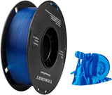 TINMORRY Filament TPU 1.75 mm, TPU Filament 3D Printing Materials for 3D Printer, 1 KG 1 Spool, Transparent Blue