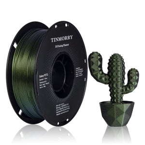 TINMORRY PETG Filament 1.75 mm, Galaxy PETG 3D Printer Filament, Compatible with Bambu FDM 3D Printer, 1 kg 1 Spool, Galaxy Green Gold