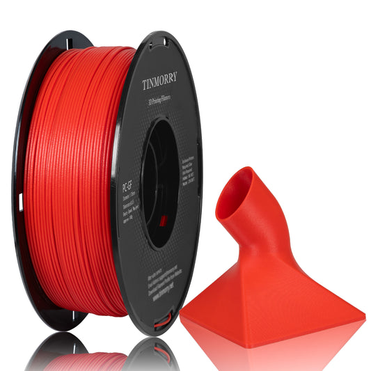 Glass Fiber PC 3D Printer Filament 1.75mm, 1 KG, Traffic Red