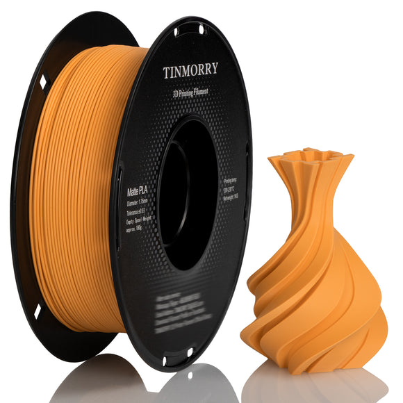 TINMORRY Mattes PLA-Filament 1,75 mm, PLA-3D-Druckfilament, kompatibel mit Bambu Lab FDM-3D-Drucker, 1 kg, 1 Spule, matt orange 