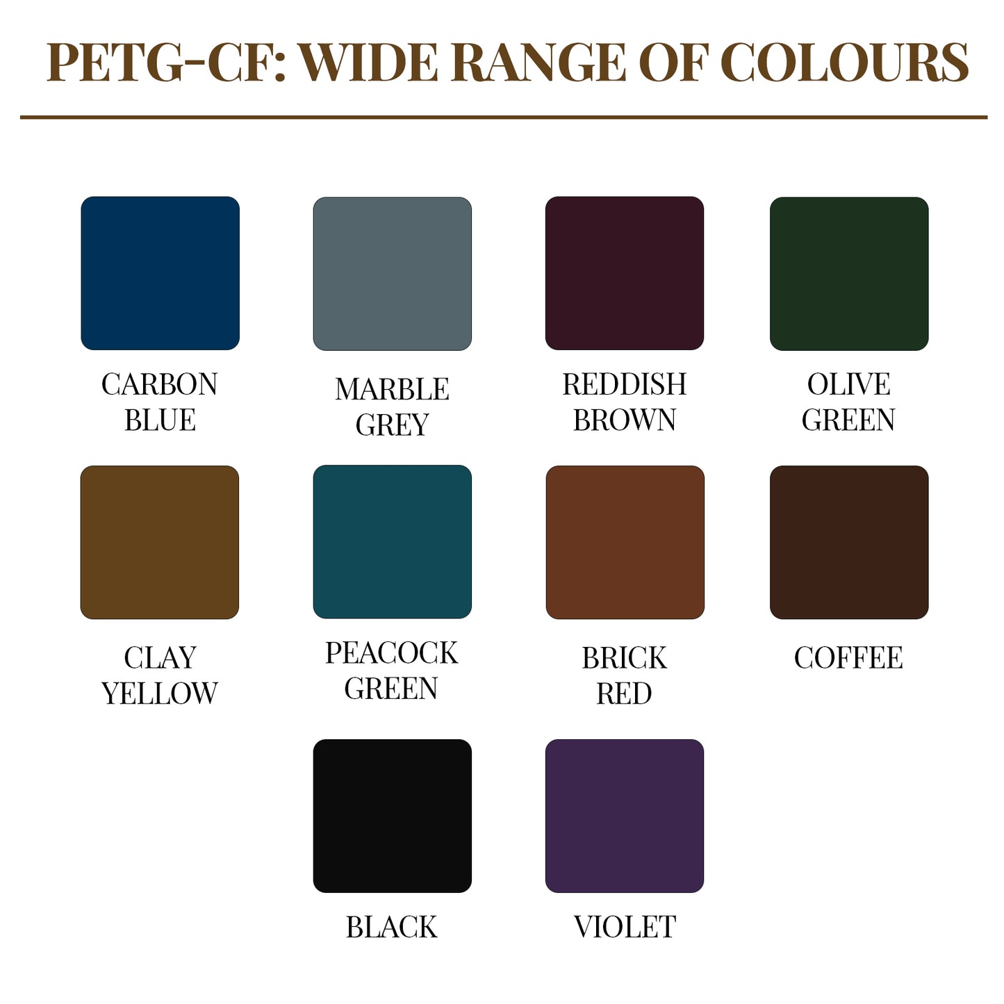 Carbon Fiber PETG 3D Printer Filament 1.75mm, 1 KG, Clay Yellow