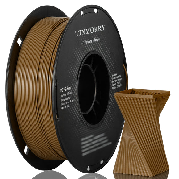 TINMORRY PETG Filament 1.75mm, Rapid PETG-Eco 3D Printing Filament, Compatible with Bambu Lab/Creality K1C / FLASHFORGE Adventurer 5M FDM 3D Printer, 1 KG 1 Spool, Coffee