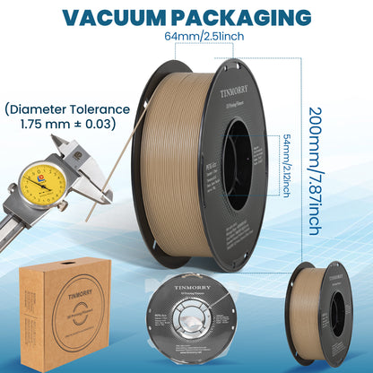 TINMORRY PETG-Filament 1,75 mm, Rapid PETG-Eco 3D-Druckfilament, kompatibel mit Bambu Lab/Creality K1C / FLASHFORGE Adventurer 5M FDM 3D-Drucker, 1 kg 1 Spule, Aprikose 