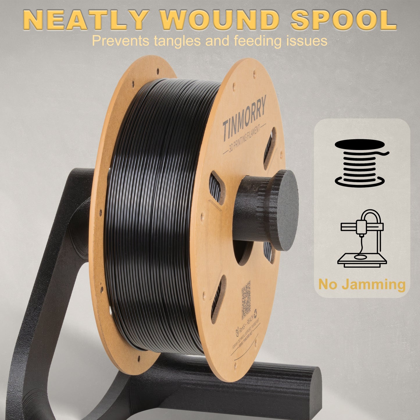 4 Rolls Value Pack & Save | PETG-ECO Filament, 1 KG 1 Spool, Black