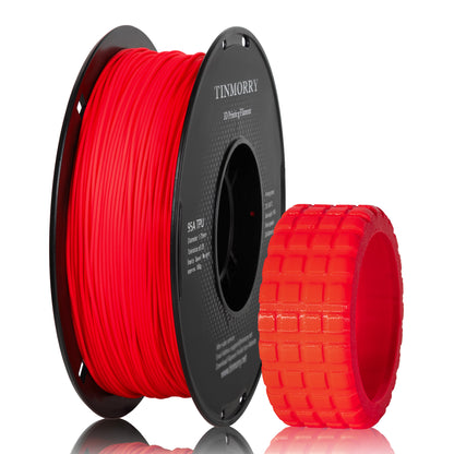 95A TPU 3D Printer Filament 1.75mm, 1 KG, Fluorescent Red