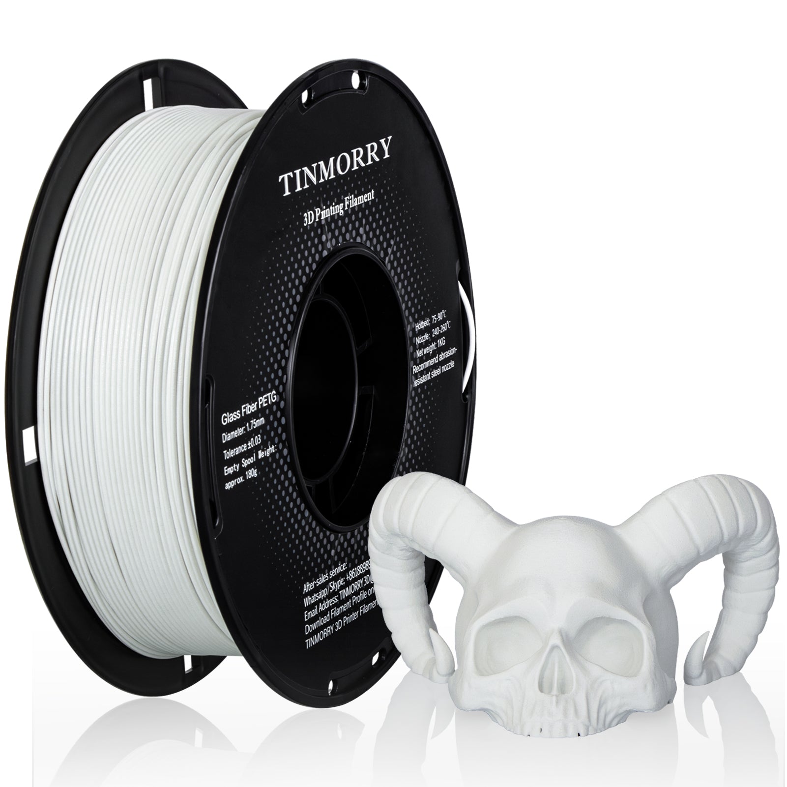 TINMORRY ガラス繊維強化 PETG フィラメント、高耐衝撃性 PETG-GF 3D