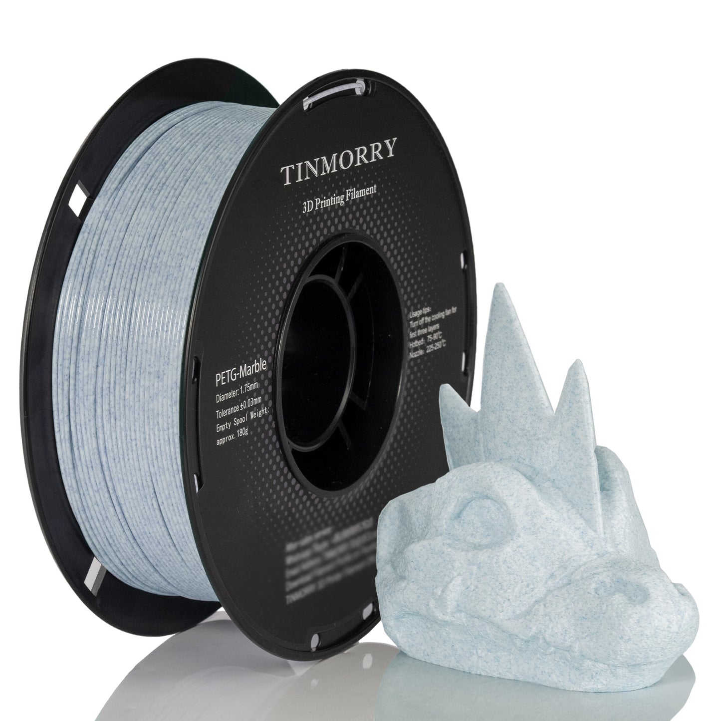 Marble PETG 3D Printer Filament 1.75mm, 1 KG, Marble Magic Blue