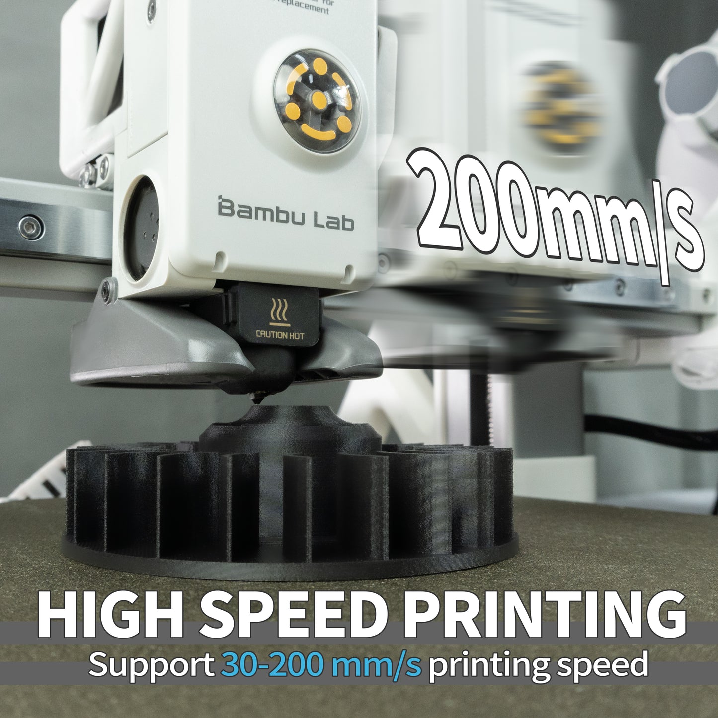 Glass Fiber PC 3D Printer Filament 1.75mm, 1 KG, Frosted Black