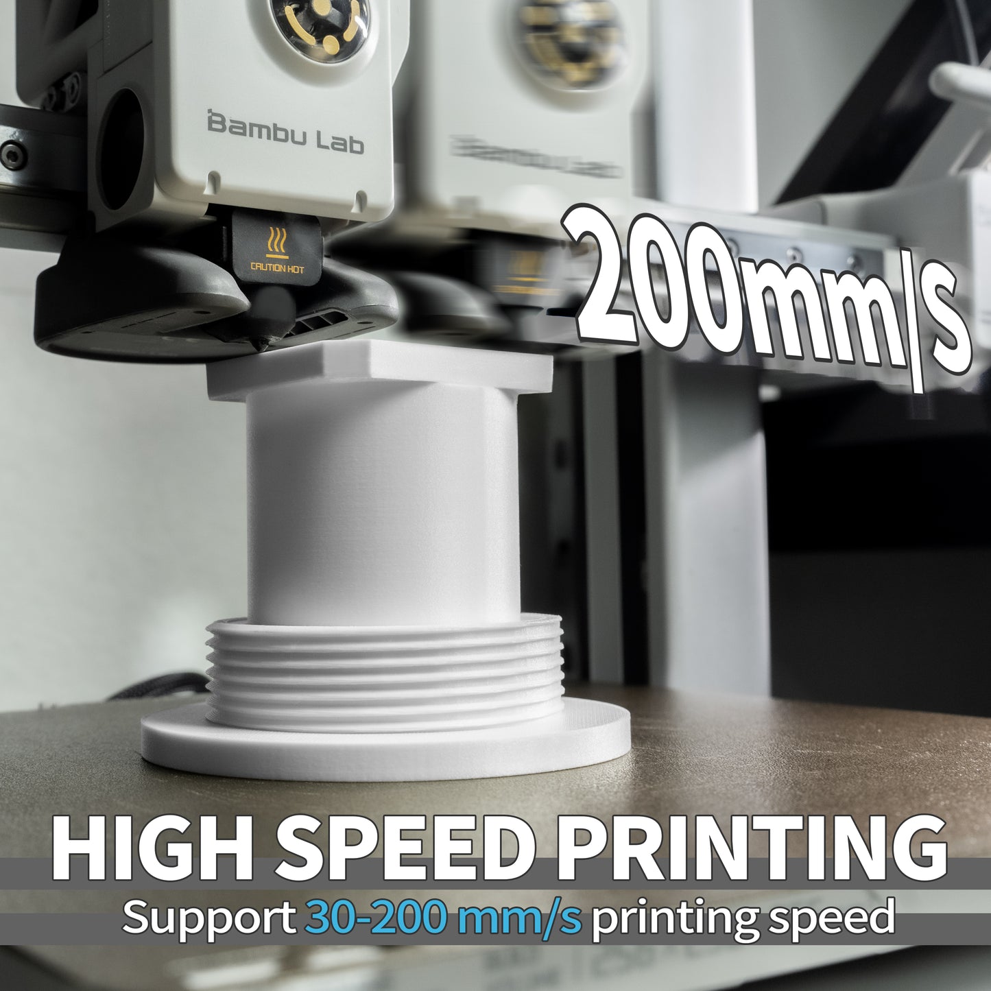 Glass Fiber PC 3D Printer Filament 1.75mm, 1 KG, Frosted White