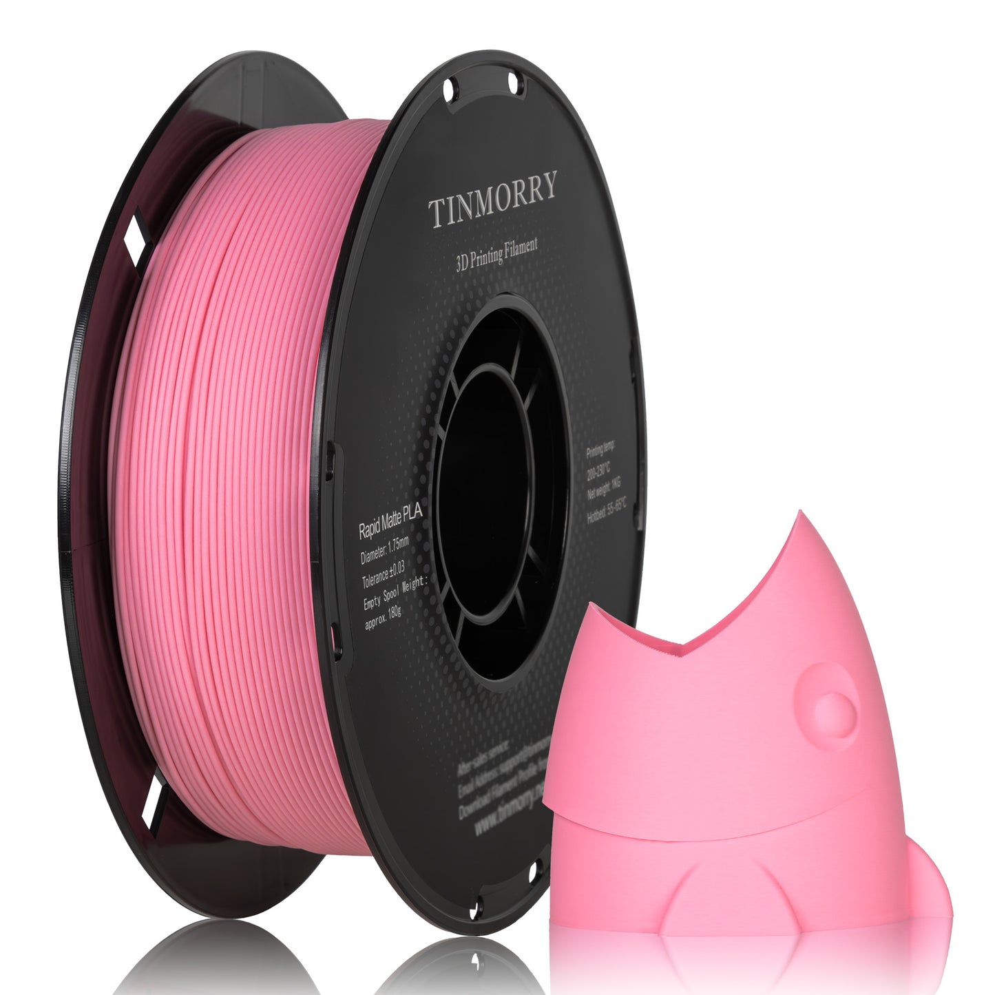 Matte PLA 3D Printer Filament 1.75mm, 1 KG, Matte Pink