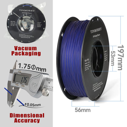 95A TPU 3D Printer Filament 1.75mm, 1 KG, Transparent Violet