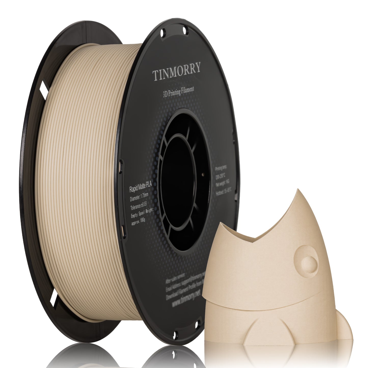 Matte PLA 3D Printer Filament 1.75mm, 1 KG, Matte Skin