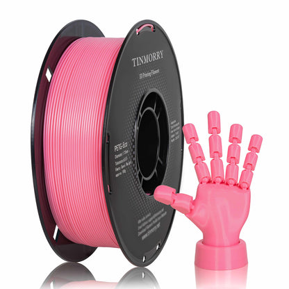 TINMORRY PETG-Filament 1,75 mm, Rapid PETG-Eco 3D-Druckfilament, kompatibel mit Bambu Lab/Creality K1C / FLASHFORGE Adventurer 5M FDM 3D-Drucker, 1 kg 1 Spule, Pink 