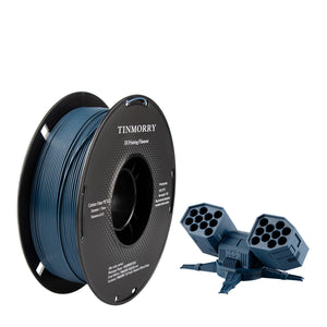 Carbon Fibre PETG Filament 1.75mm, TINMORRY 3D Printing Materials for FDM 3D Printers, 1 KG 1 Spool, Carbon Blue