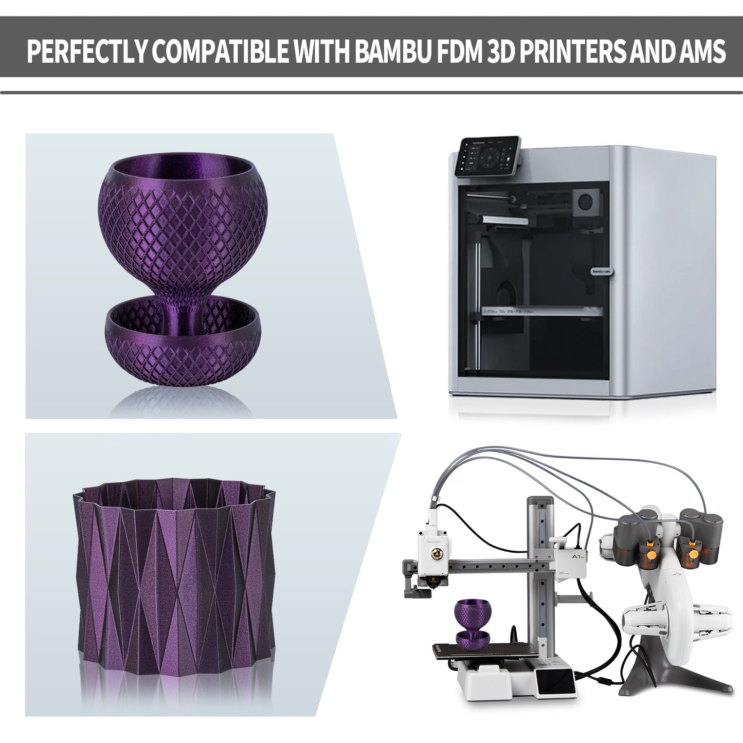 Galaxy PETG 3D Printer Filament 1.75mm, 1 KG, Galaxy Fuchsia