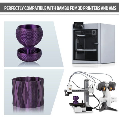 Galaxy PETG 3D Printer Filament 1.75mm, 1 KG, Galaxy Fuchsia