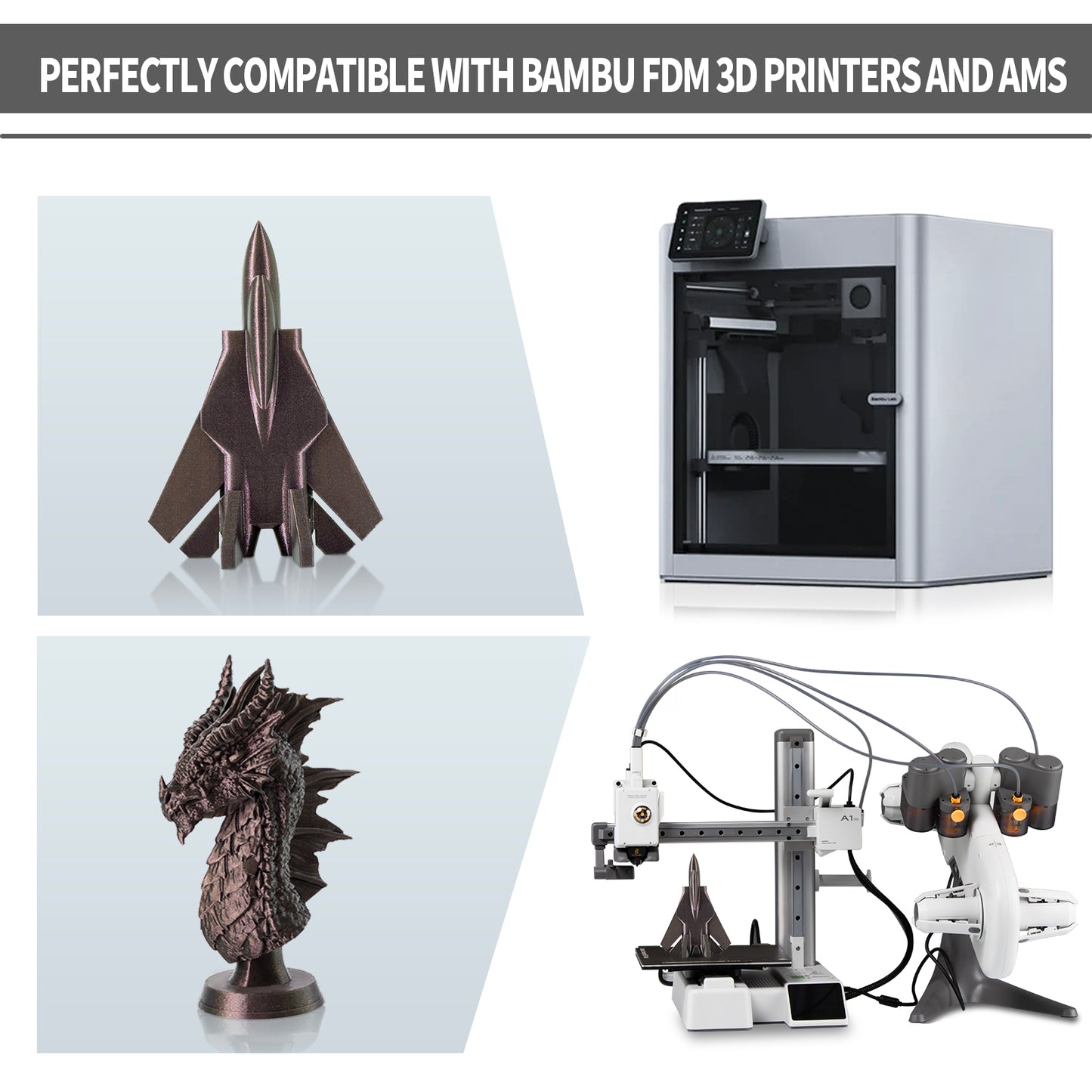 TINMORRY PETG フィラメント 1.75 mm、Galaxy PETG 3D プリンター フィラメント、Bambu FDM 3D プリンター対応、1 kg 1 スプール、Galaxy パープル ゴールド