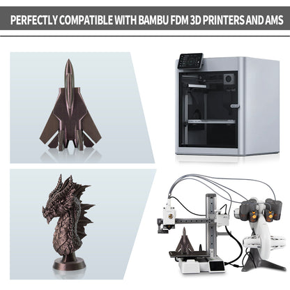 TINMORRY PETG フィラメント 1.75 mm、Galaxy PETG 3D プリンター フィラメント、Bambu FDM 3D プリンター対応、1 kg 1 スプール、Galaxy パープル ゴールド