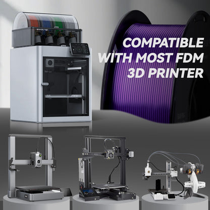 Silk PLA 3D Printer Filament 1.75mm, 1 KG, Silk Purple