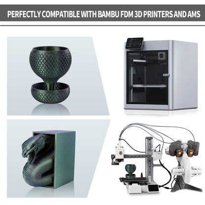 Galaxy PETG 3D Printer Filament 1.75mm, 1 KG, Galaxy Gemstone Green