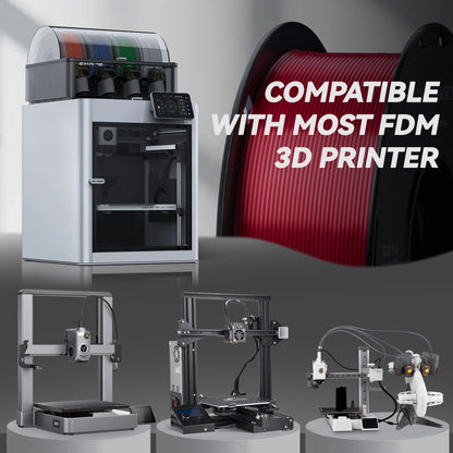 Silk PLA 3D Printer Filament 1.75mm, 1 KG, Silk Red