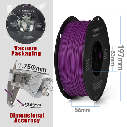 95A TPU 3D Printer Filament 1.75mm, 1 KG, Violet