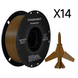 14 Rolls Carbon Fiber PETG Filament 1.75mm, TINMORRY PETG-CF 3D Printing Filament  for FDM 3D Printers, 14 KG, Clay Yellow