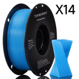 14 Rolls PETG Filament 1.75mm, TINMORRY PETG-ECO 3D Printing Filament  for FDM 3D Printers, 14 KG, Sky Blue