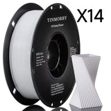 14 Rolls PETG Filament 1.75mm, TINMORRY PETG-ECO 3D Printing Filament  for FDM 3D Printers, 14 KG, Cool White