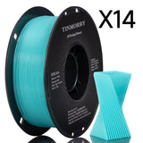 14 Rolls PETG Filament 1.75mm, TINMORRY PETG-ECO 3D Printing Filament  for FDM 3D Printers, 14 KG, Mint Green