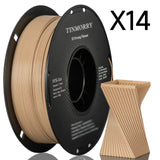 14 Rolls PETG Filament 1.75mm, TINMORRY PETG-ECO 3D Printing Filament  for FDM 3D Printers, 14 KG, APRICOT