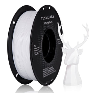 <transcy>PLA Filament 1,75mm 1kg, TINMORRY Verwicklungsfreie 3D-Druckmaterialien für 3D-Drucker, 1 Spule, Signalweiß</transcy>