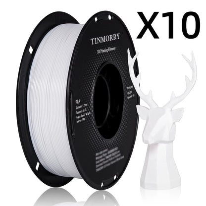10ロールお得なまとめ買い | 通常PLAフィラメント 1.75mm、1kg 1スプール