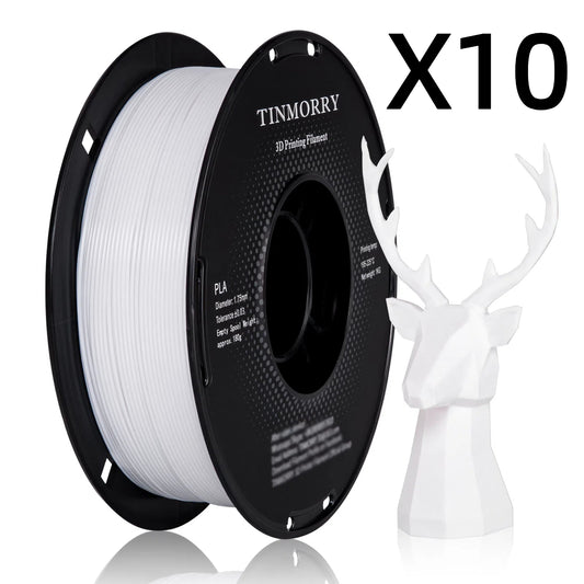 10 Rolls Value Pack & Save | Regular PLA Filament 1.75mm, 1 KG 1 Spool