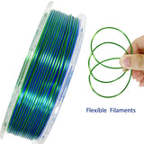 Silk Dual-Color PLA Filament 1.75mm Bundle, TINMORRY Silk Magic PLA 3D Printer Filament, 250g x 5 spools