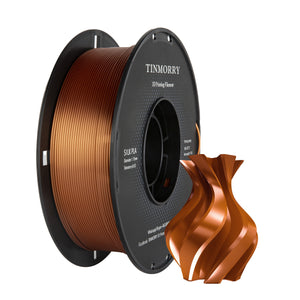 Silk PLA Filament 1.75 mm, TINMORRY 3D Drucker Filament 1 KG 1 Spool, Silk Copper