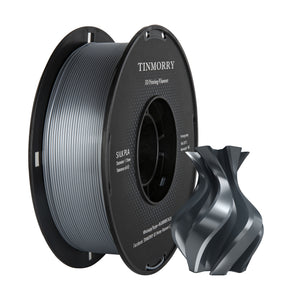 TINMORRY Filament 1,75 PLA Silber Silk Plus, 3D Drucker Filament 1 KG Spool Silk Silver