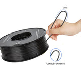 ABS Filament 1.75mm, TINMORRY Filament 3D Printing Materials, 3D Printer Filament, 1KG 1 Spool, Black