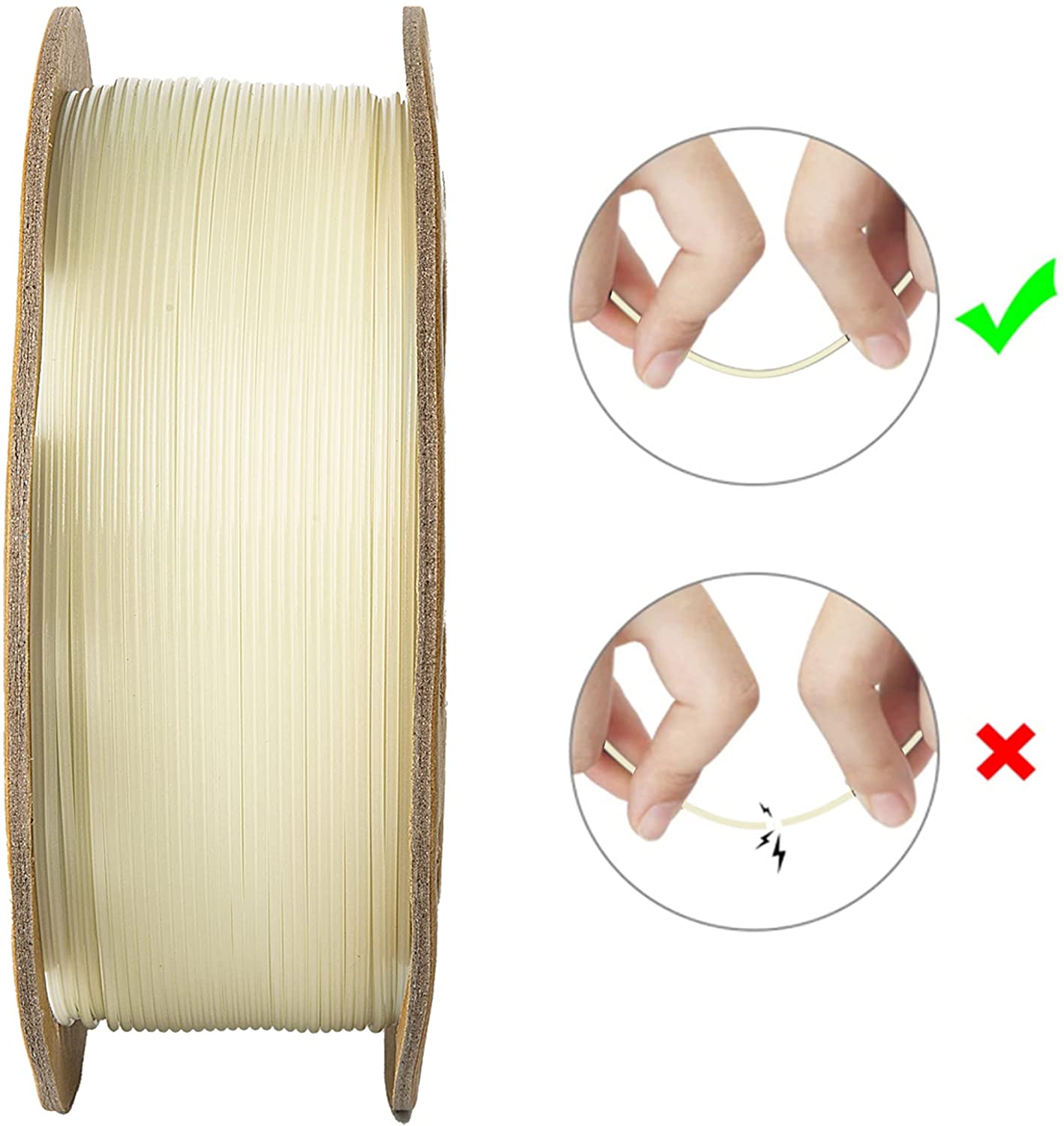 Glowing PLA 3D Printer Filament 1.75mm, 1 KG, Glow Green